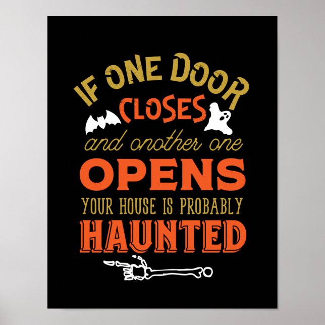 Poster Engraçado Hunny House Inspirational Cote Halloween (Frente)
