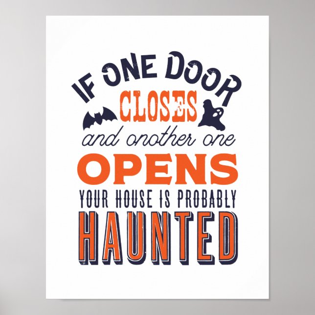 Poster Engraçado Hunny House Inspirational Cote Halloween (Frente)