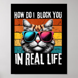 Poster Engraçado Introdução Gato Como Bloqueio Seu Gato R
