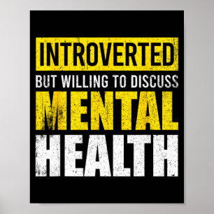 Poster Engraçado introvertido mas disposto a discutir saú