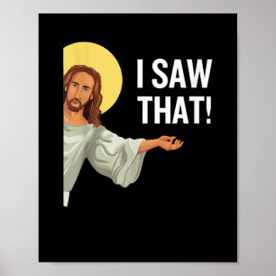 Poster Engraçado Jesus Meme Eu Vi Que Christian Cote Deus