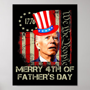 Poster Engraçado Joe Biden 4 de julho Feliz 4 de julho