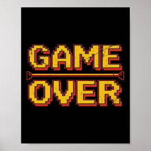 Poster Engraçado Jogo de Vídeo de Arcade Retro Nostalgia