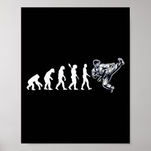 Poster Engraçado Karate Evolution Artes Marciais Lover Ka