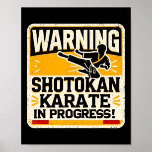 Poster Engraçado Karate Fighter Martial Arts Shotokan Kar