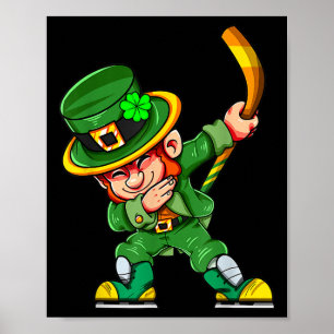 Poster Engraçado Leprechaun Jogue Dia de São Patrício de 