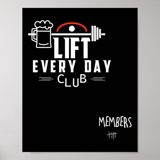 Poster Engraçado Levantamento de Peso da Cerveja (Frente)