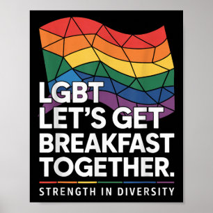 Poster Engraçado Lgbt Vamos Tomar Café da Manhã Juntos _1
