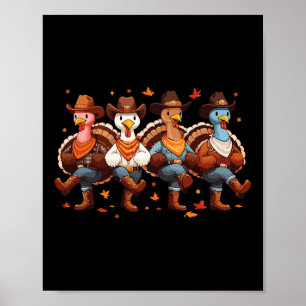Poster Engraçado Linha de Ação de Graças Dança Correspond