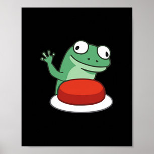 Poster Engraçado Lizard Button Meme T-shirt.png