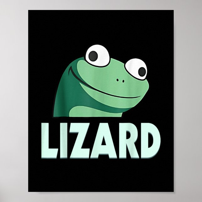 Poster Engraçado Lizard Lizard Memória Para Homens Mulher (Frente)