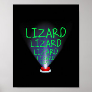 Poster Engraçado Lizard Trending Memory