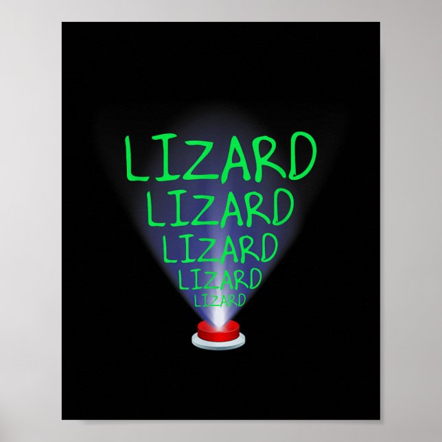 Poster Engraçado Lizard Trending Memory (Frente)