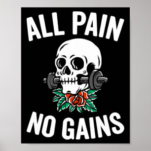 Poster Engraçado Malhação de ginástica Paródia Toda Dor N