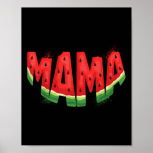 Poster Engraçado Mama Melancia da Fruta de Verão