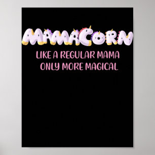 Poster Engraçado Mamacorn Unicorn Bonito Dia de as mães