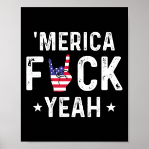 Poster Engraçado Merica, 4 De Julho
