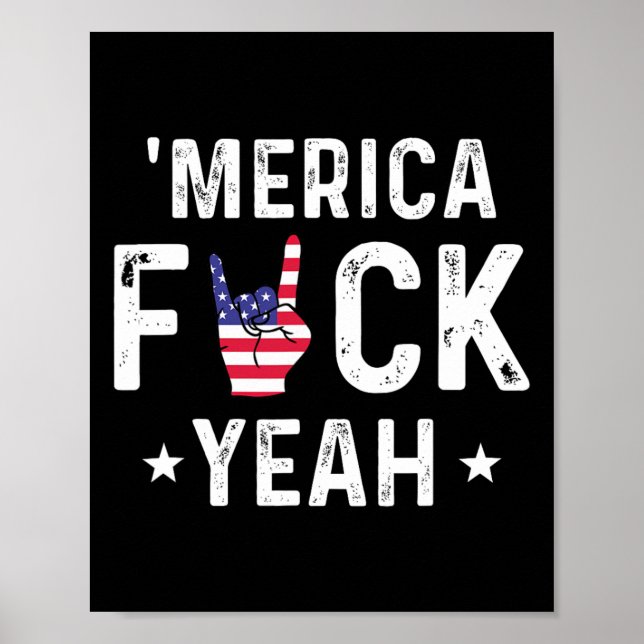 Poster Engraçado Merica, 4 De Julho (Frente)
