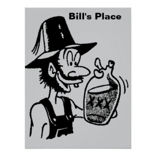 Pôster Engraçado Montanheira 🏔️ Nome Hillbilly Cômico