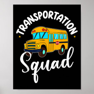 Poster Engraçado Motorista De Ônibus De Escola De Volta A
