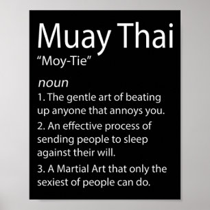 Poster Engraçado Muay Thai E Tailandês Boxing - Muay Thai