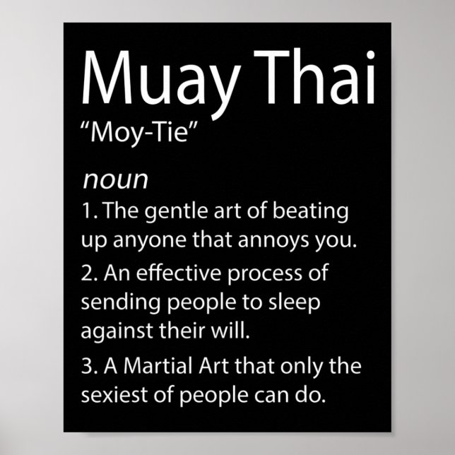Poster Engraçado Muay Thai E Tailandês Boxing - Muay Thai (Frente)