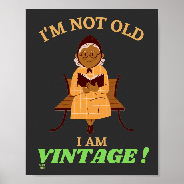 poster engraçado "NÃO SOU VELHO...2" (Frente)