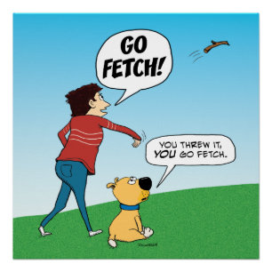 Pôster Engraçado nenhum cão do esforço