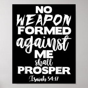 Poster Engraçado Nenhuma Arma Formada Contra Mim Prospera