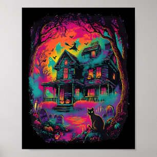 Poster Engraçado Neon S Ghost Black Cat Witeen