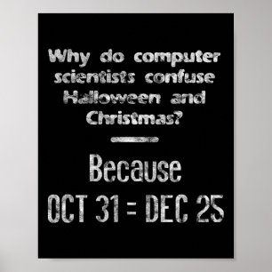 Poster Engraçado Nerd de Natal do Cientista da Computação
