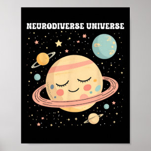 Poster Engraçado Neurodiverso Universo Autismo Professor