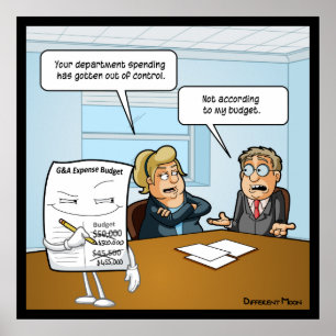 Poster Engraçado no Orçamento