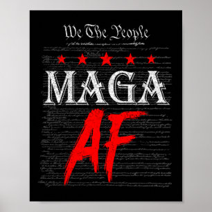 Poster Engraçado Nós O Povo Mega Af Bandeira Dos EUA Nós 