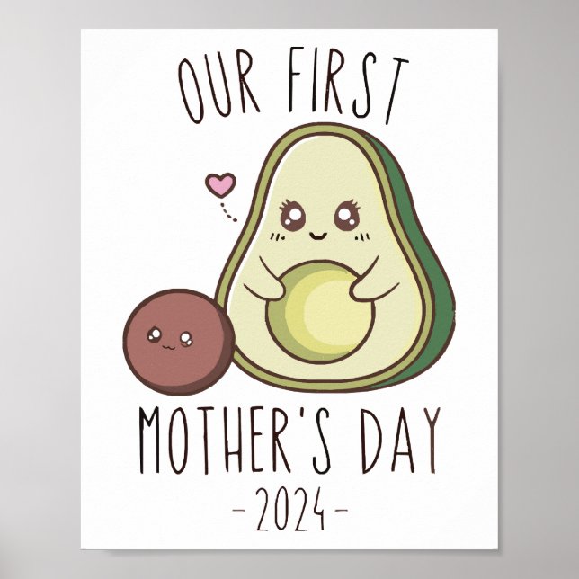 Poster Engraçado Nosso Primeiro Dia das Mães  (Frente)