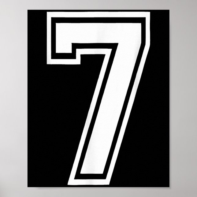 Poster Engraçado Número 7 67 Meme Figurino Correspondente (Frente)