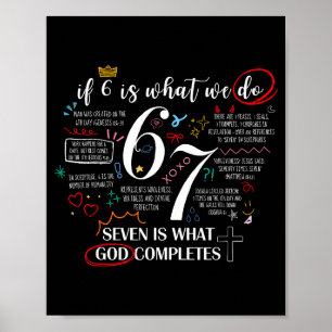 Poster Engraçado O Que Deus Completa 6 7 Meme Jesus Crist