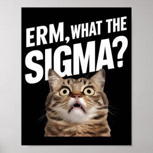 Poster Engraçado O Que O Sigma_ Citação Irônica de Meme B