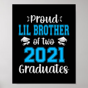 Poster Engraçado Orgulho Lil Irmão De 2021 Formandos