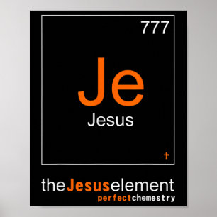 Poster Engraçado Os Elementos Da Química De Jesus Cristo