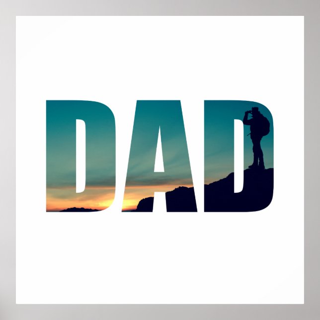 Poster Engraçado pai de caminhoneiros de campismo (Frente)