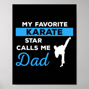 Poster Engraçado Pai Karate Artes Marciais Combatendo Pre
