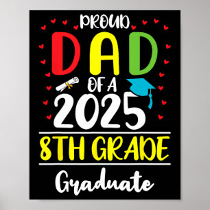 Poster Engraçado Pai Orgulhoso De Um Cl De Formando Da 8ª