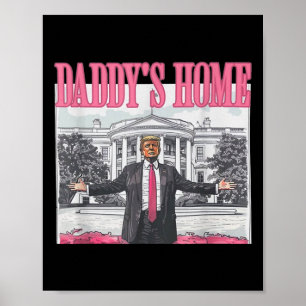 Poster Engraçado Pai Trump Pink 2024 Leve America Ck