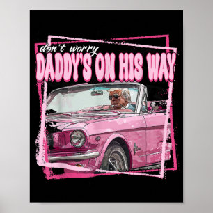 Poster Engraçado Pai Trump Pink 2024 Toma a América Ba