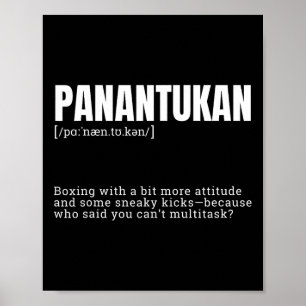 Poster Engraçado Panantukan Combate Definição de Boxing