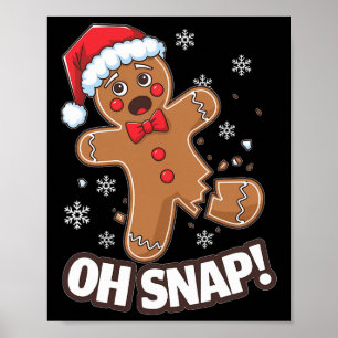 Poster Engraçado Pão de Natal Homem de Bolo Paj