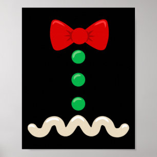 Poster Engraçado Pão Gingerido Homem Figurino Natal Homen