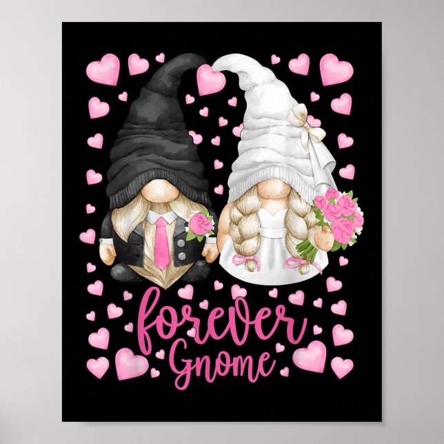 Poster Engraçado para sempre Gnomo - Unique Casamento Gno (Frente)