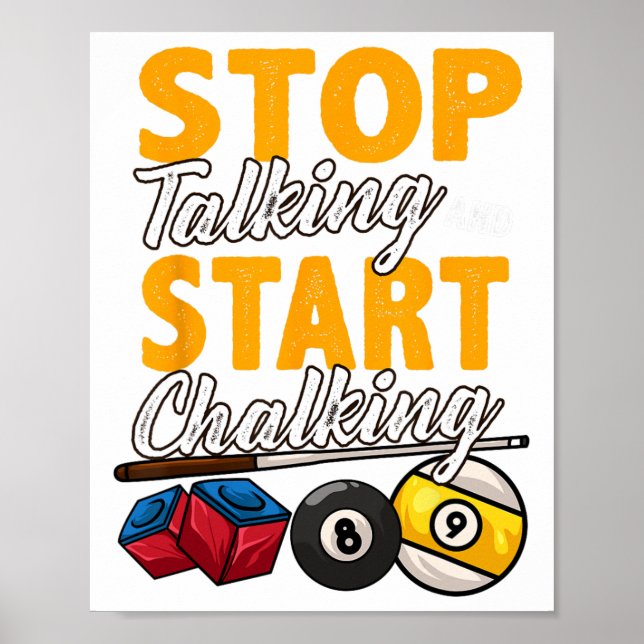 Poster Engraçado Parar De Falar E Começar A Falar Com A P (Frente)